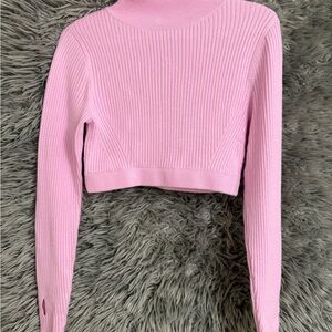 Wild Fable Light Pink Ribbed Crop Top